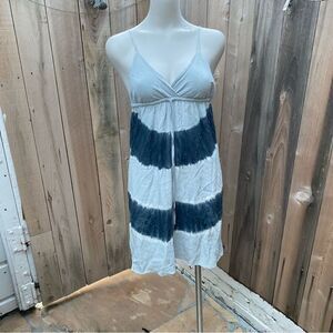 GYPSY 05 100% silk gray ombré tie dye mini dress XS
